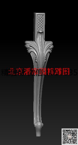 万华 无名1_圆雕图立体雕花桌腿3d打印洋花沙发腿圆柱木雕柱腿精雕图浮雕图
